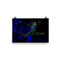 Afrobotica Ciseaux Blue Poster (18 x 12)