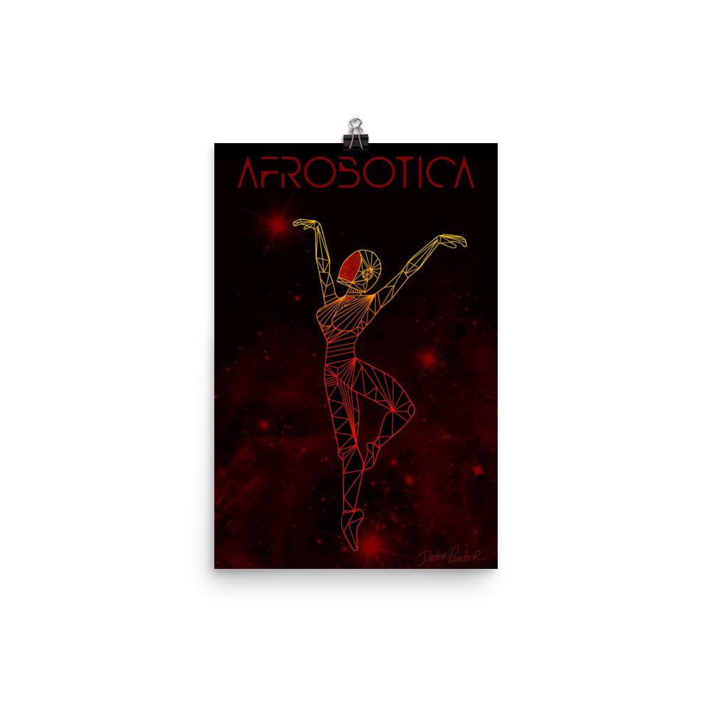 Afrobotica Releve Red Poster (12 x 18)