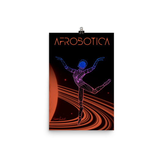 Afrobotica Rings Red Poster (12 x 18)