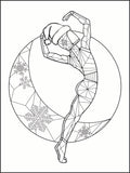Holiday Moon Naut Loose Canvas Kit