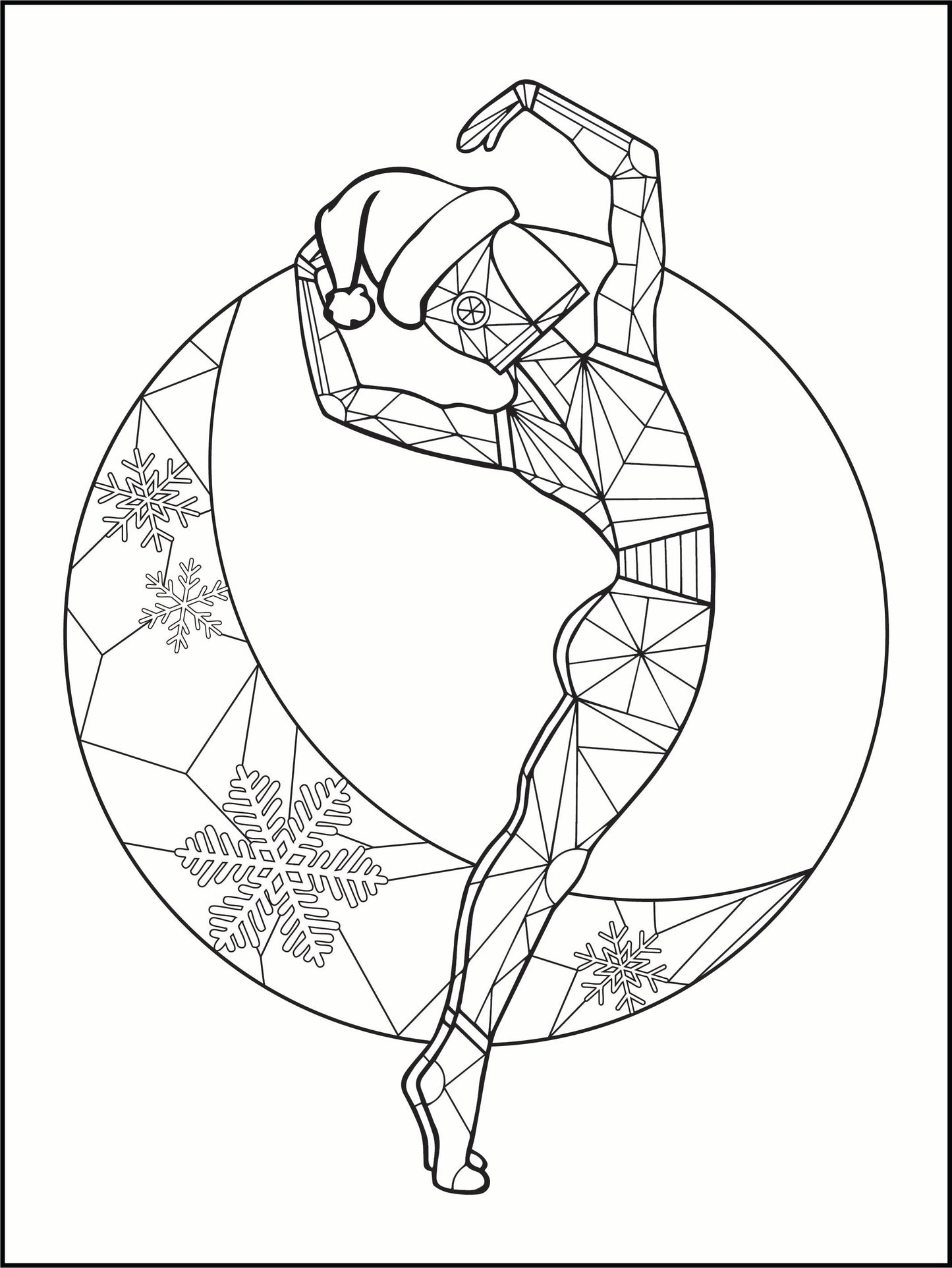 Holiday Moon Naut Loose Canvas Kit