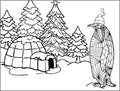 Holiday Penguin Loose Canvas Kit