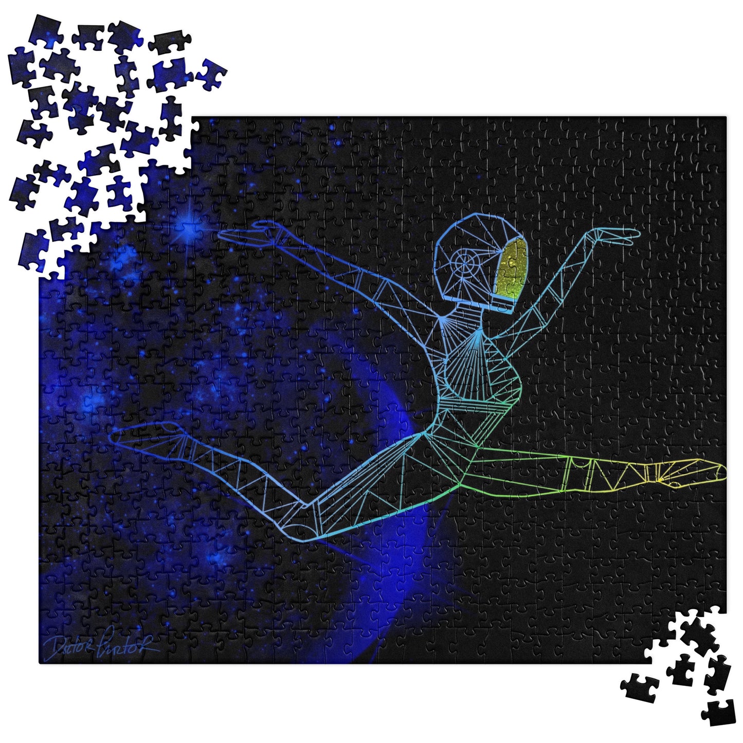 Afrobotica Ciseaux Blue Jigsaw puzzle