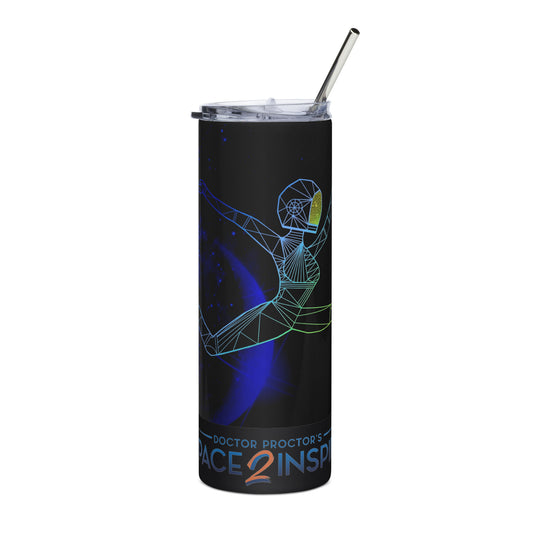 Afrobotica Ciseaux Blue Stainless steel tumbler