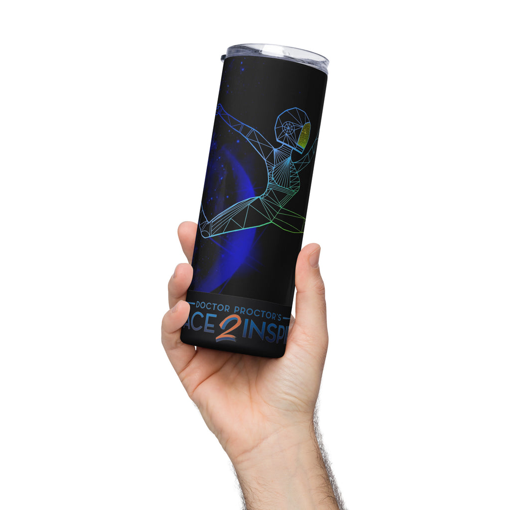 Afrobotica Ciseaux Blue Stainless steel tumbler