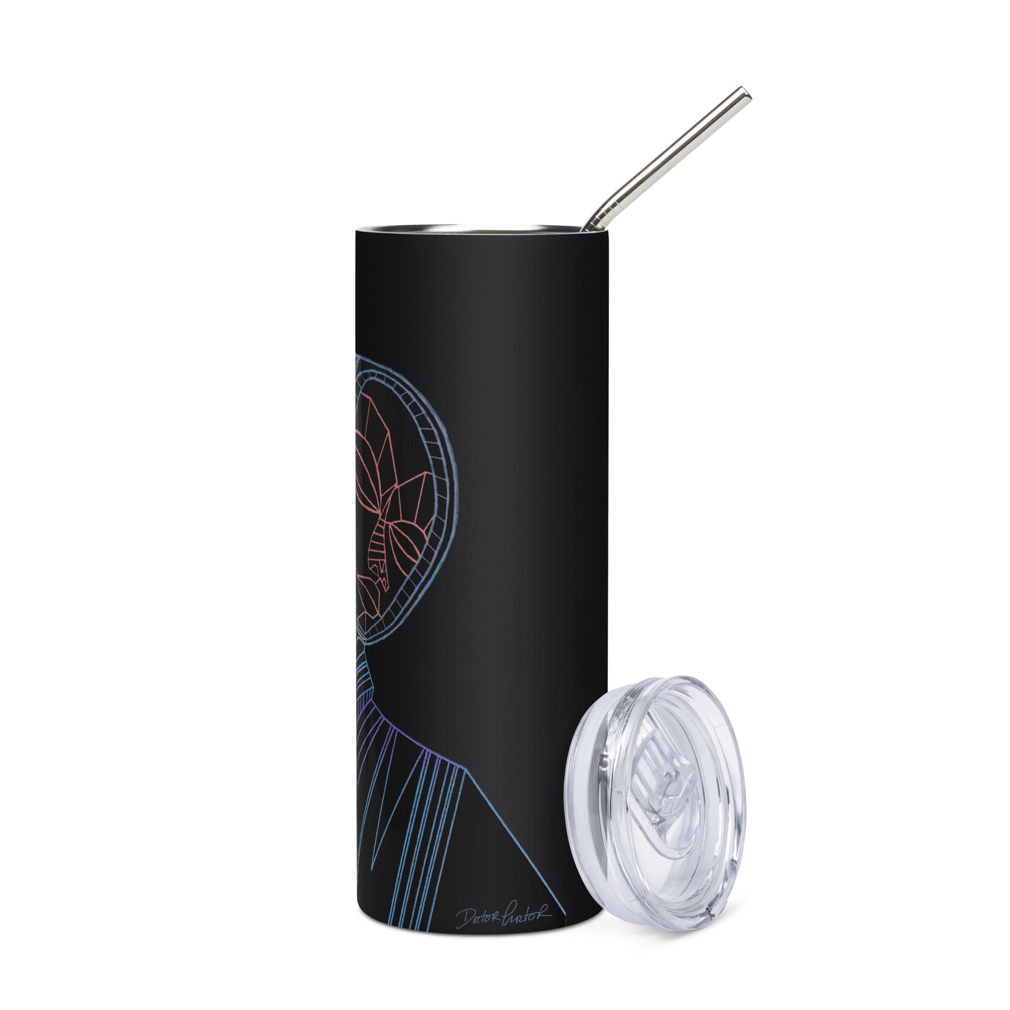 Afrobotica Melancholy Blue Stainless steel tumbler