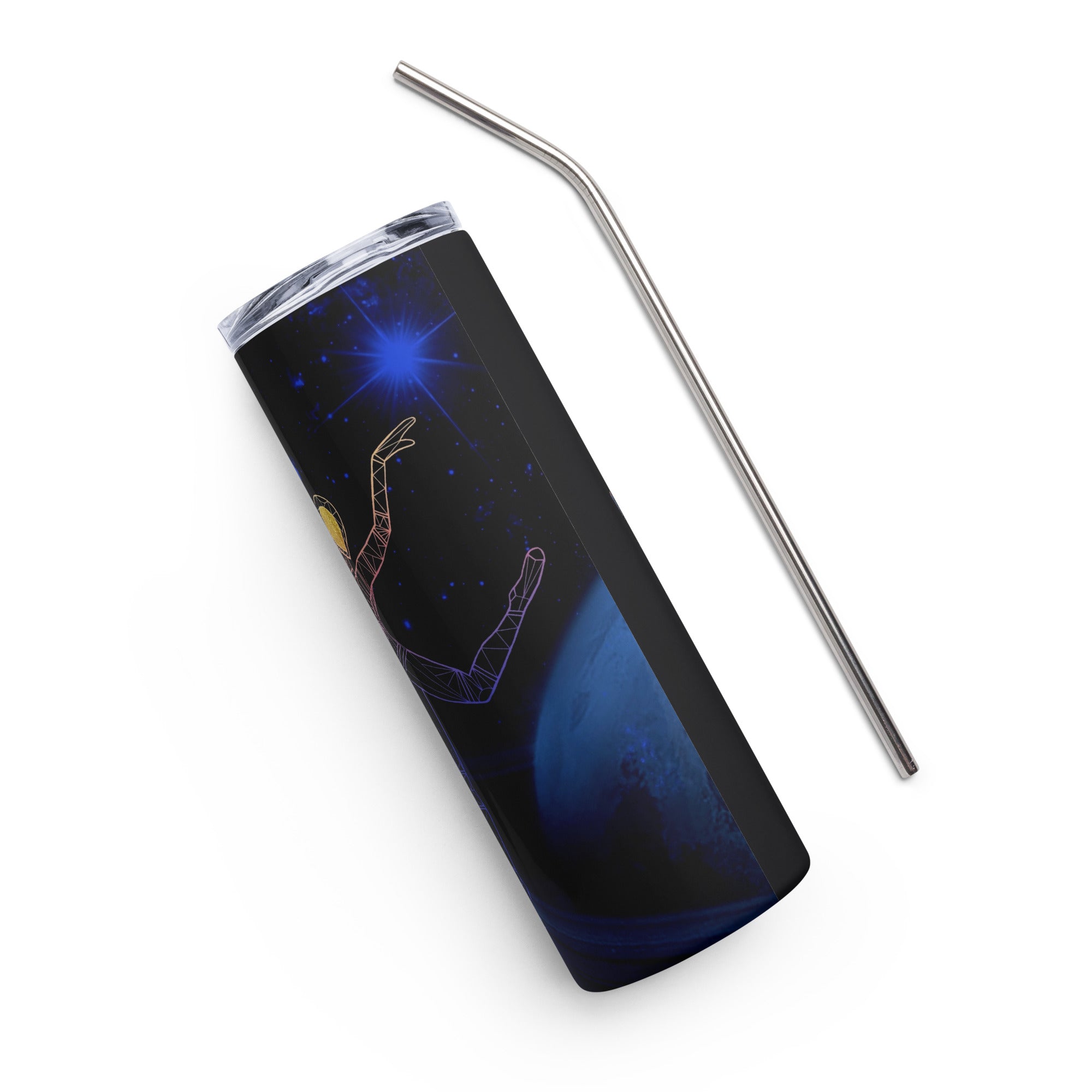 Afrobotica Rings Blue Stainless steel tumbler