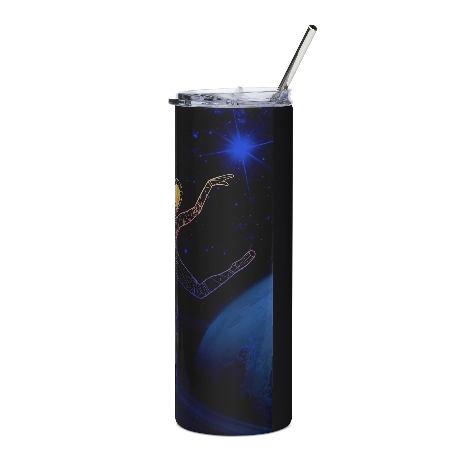 Afrobotica Rings Blue Stainless steel tumbler