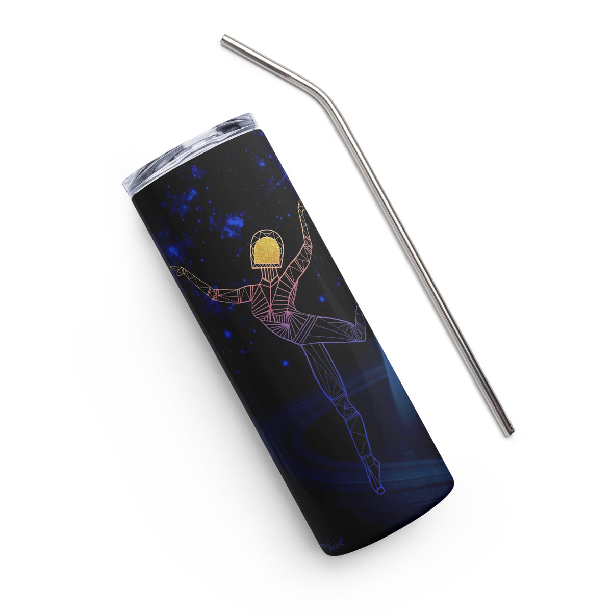 Afrobotica Rings Blue Stainless steel tumbler