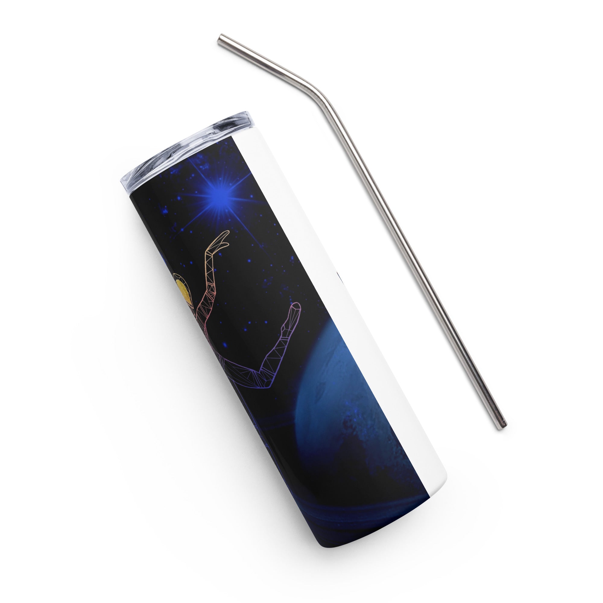 Afrobotica Rings Blue Stainless steel tumbler