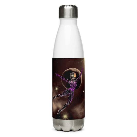 Afrobotica Leap into the Moon Stainless Steel Water Bottle