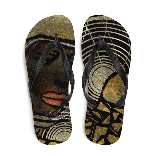 Afrobotica Golden Rings Flip-Flops