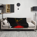Afrobotica Releve Red Throw Blanket
