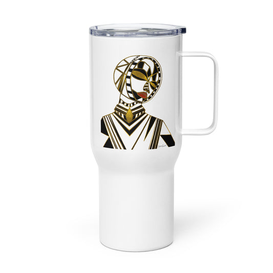 Afrobotica Melancholy Gold Travel mug with a handle