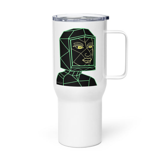 Afrobotica Avatar Neon Travel mug with a handle