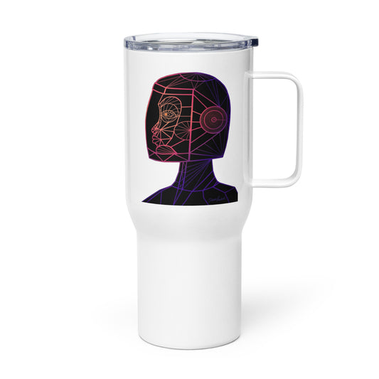 Afrobotica Native Neon Travel mug with a handle