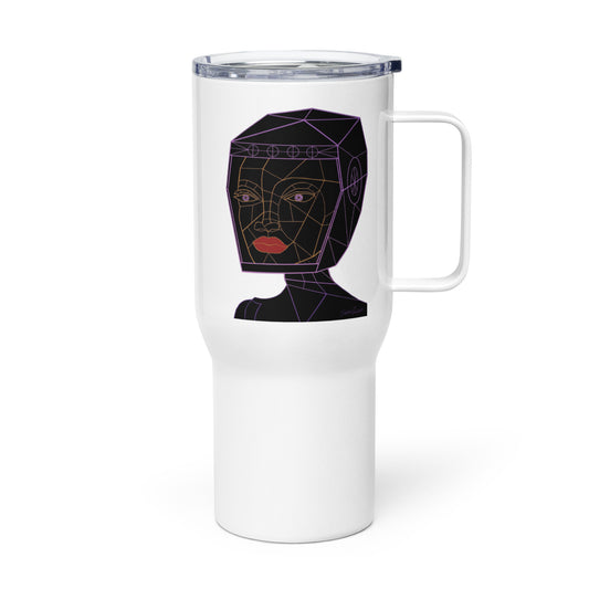 Afrobotica Bella Neon Travel mug with a handle