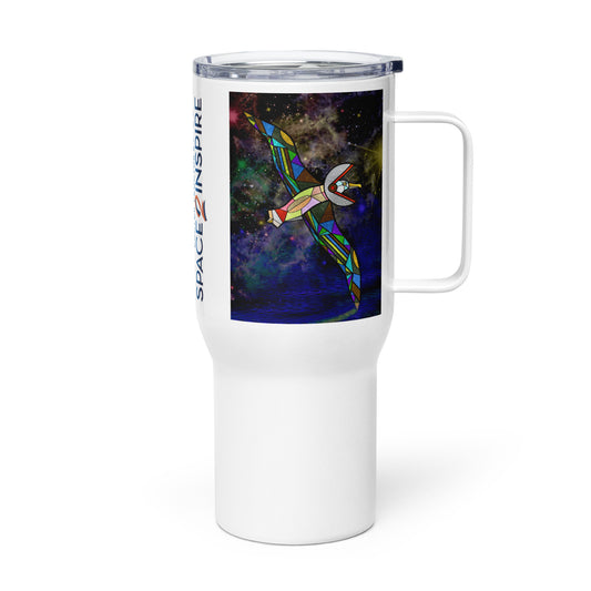 Wanderlust Travel mug with a handle