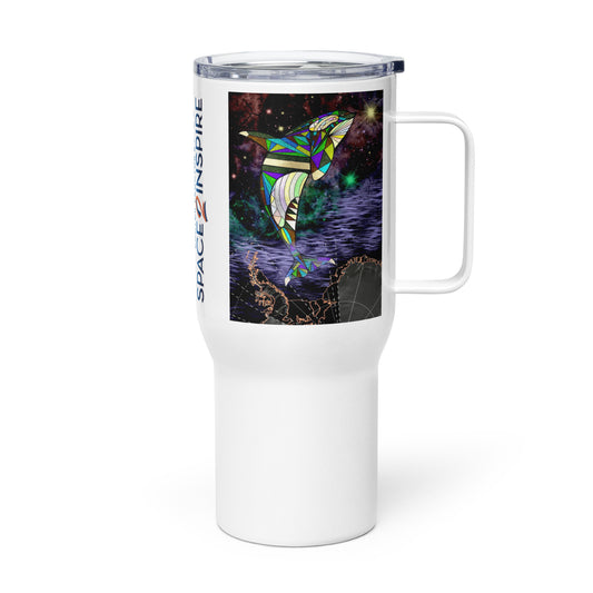 The Cosmic Orca Travel mug with a handle