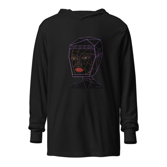 Afrobotica Bella Neon Hooded long-sleeve tee