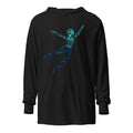 Afrobotica Leap Blue Hooded long-sleeve tee
