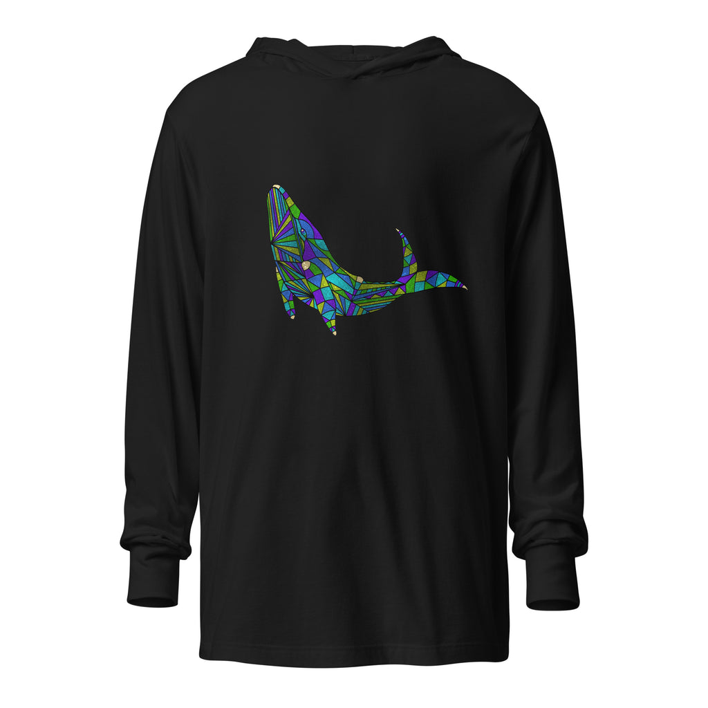AstroCetacean Hooded long-sleeve tee