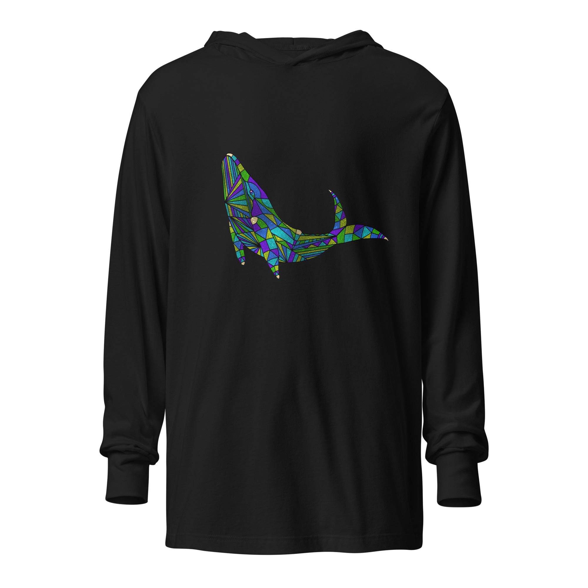 AstroCetacean Hooded long-sleeve tee