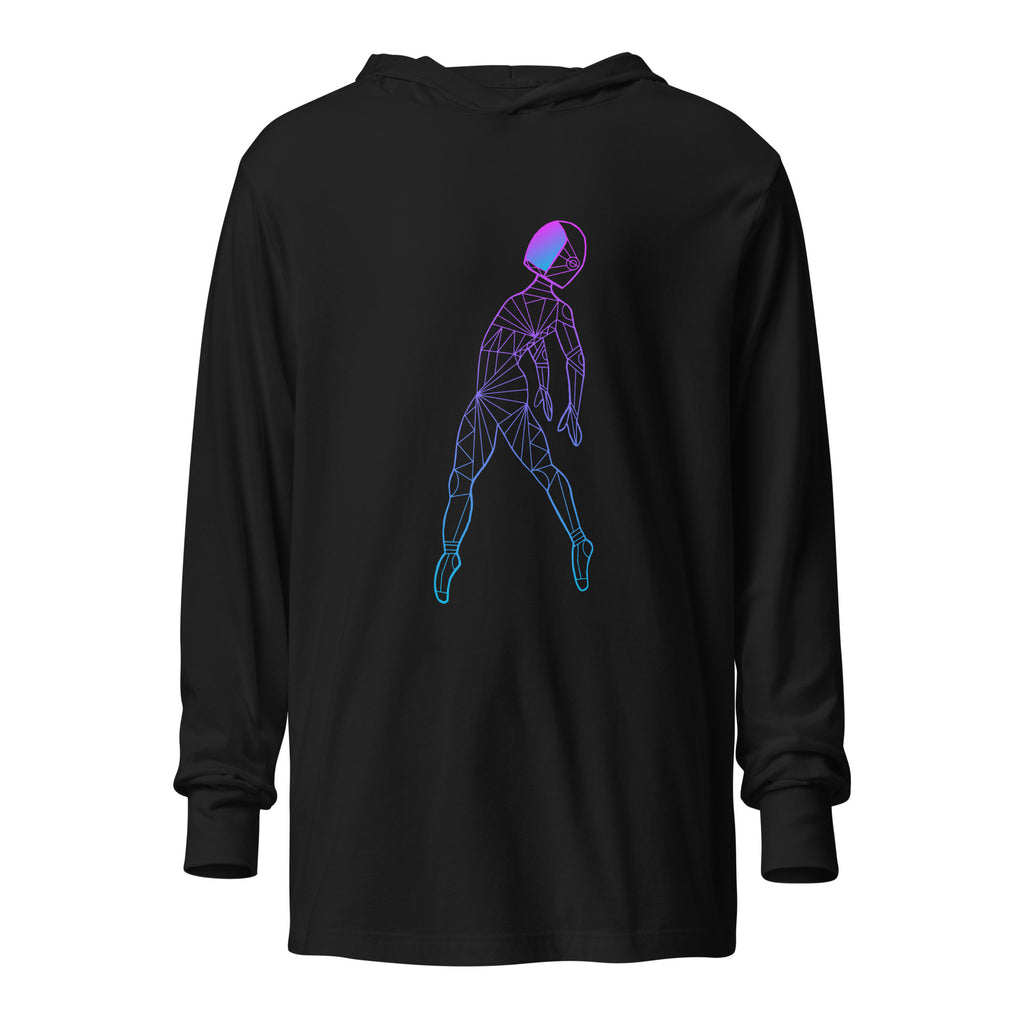 Afroboticus Cobalt Hooded long-sleeve tee