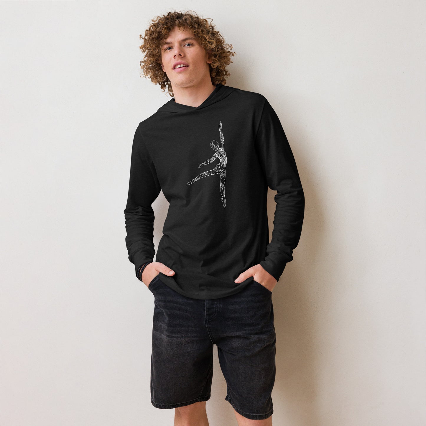 Afrobotica Pointe Hooded long-sleeve tee