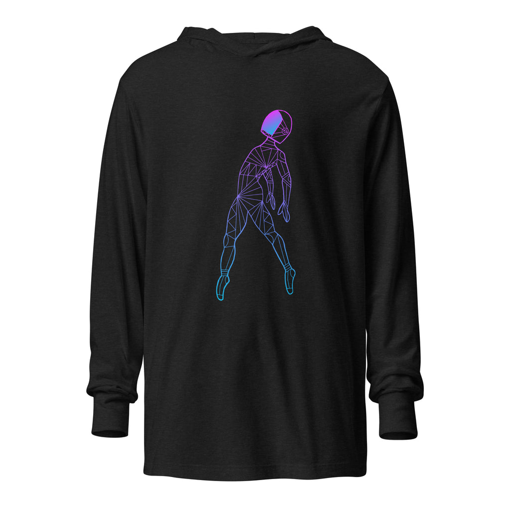 Afroboticus Cobalt Hooded long-sleeve tee