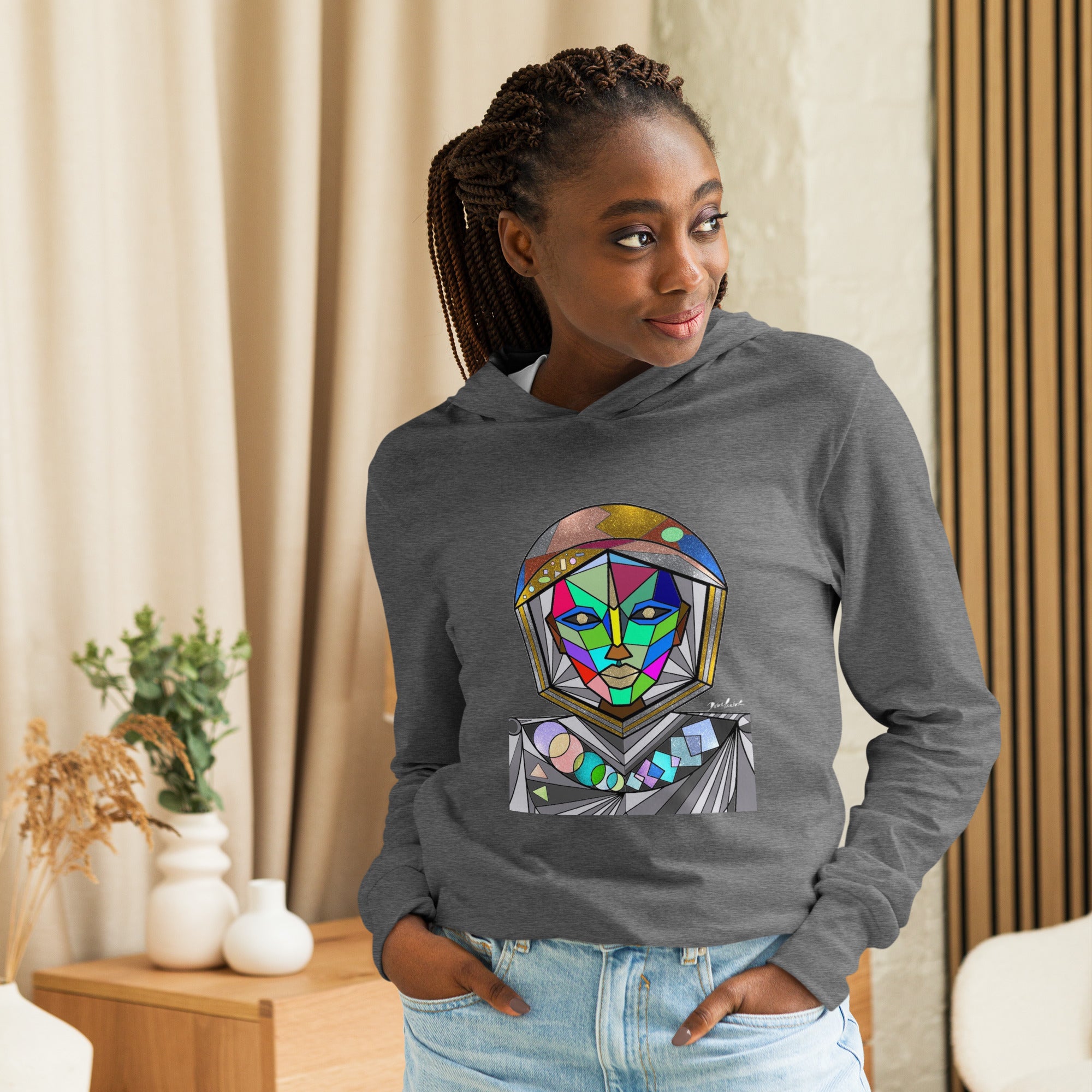 Afrobotica Avatar Multi Hooded long-sleeve tee