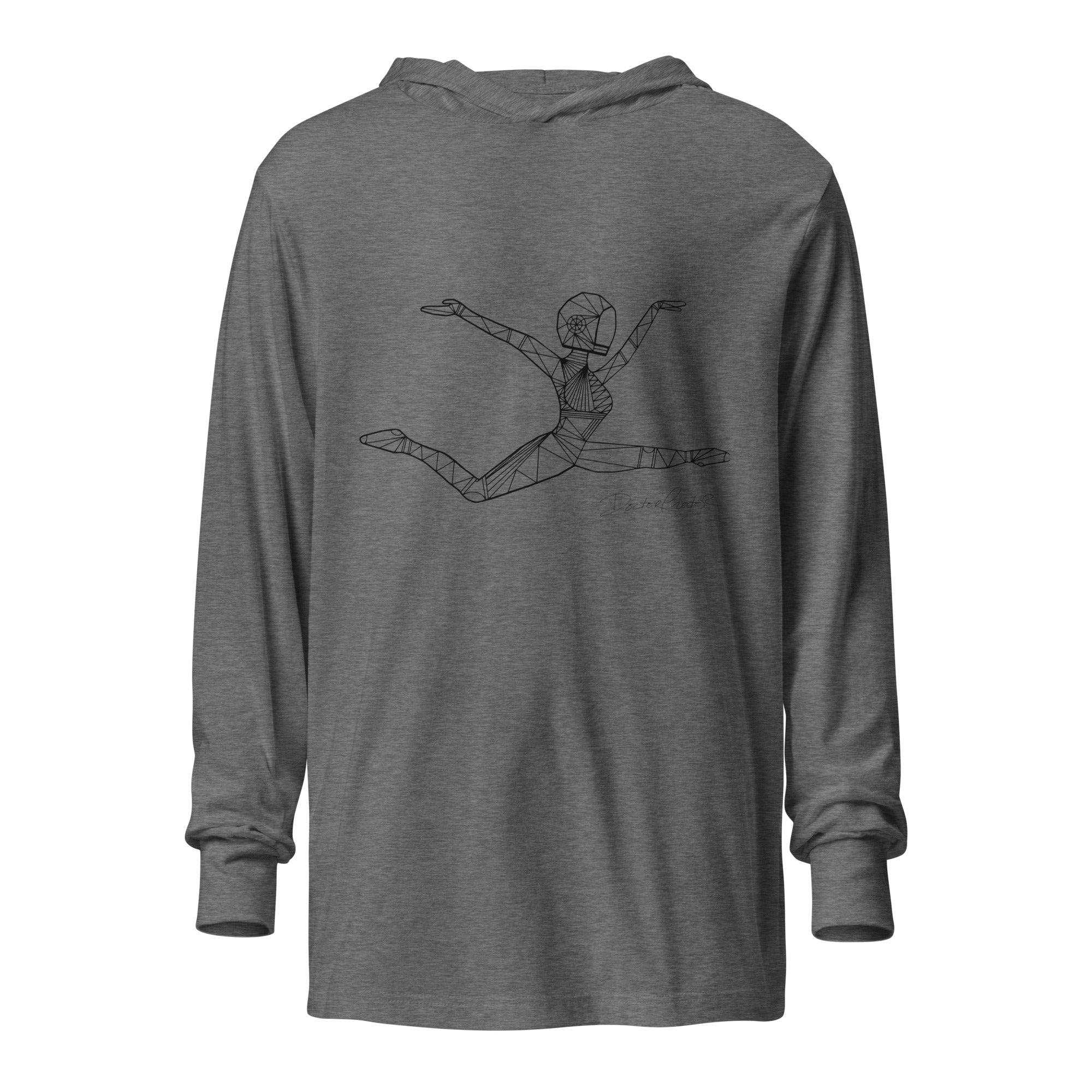 Afrobotica Ciseaux Hooded long-sleeve tee