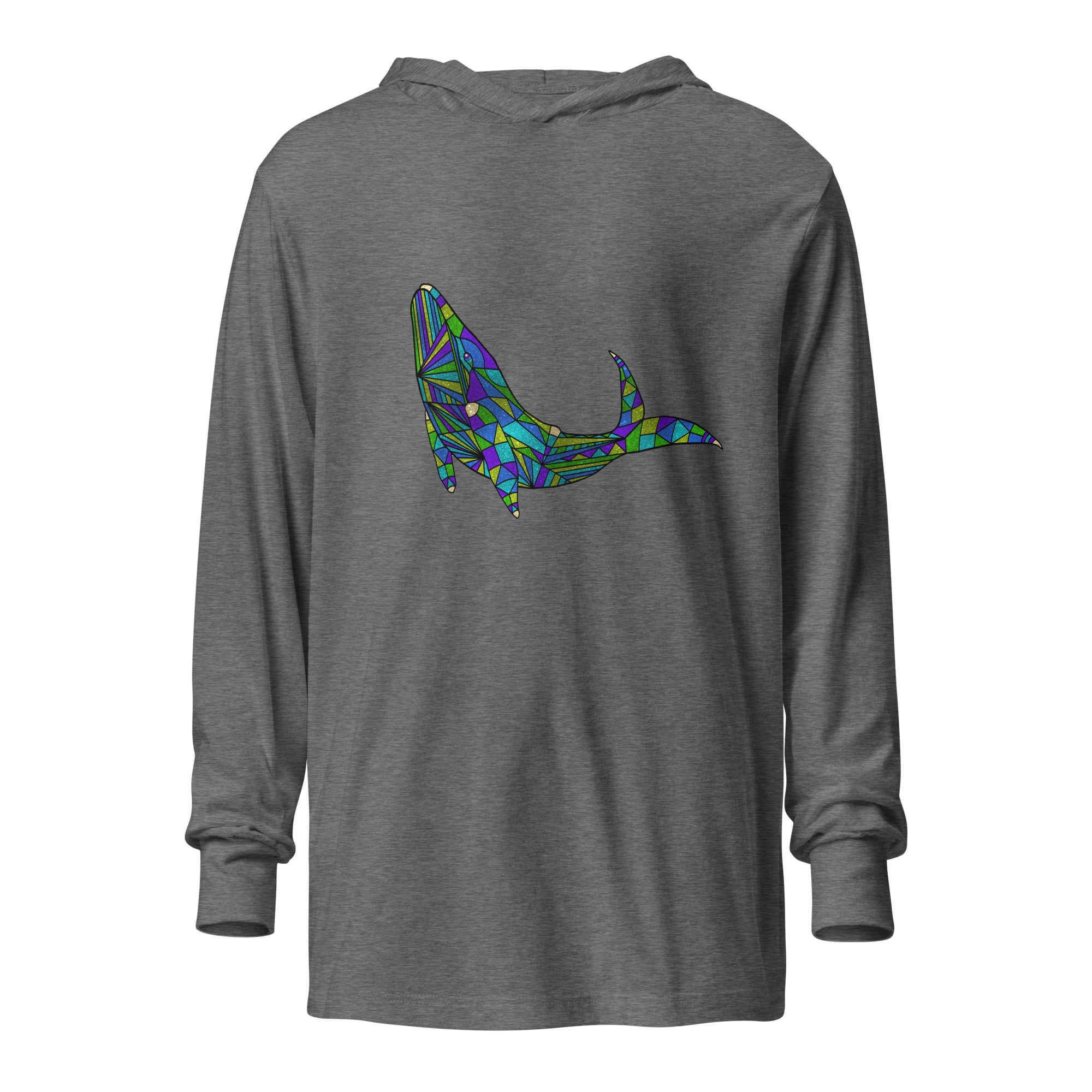 AstroCetacean Hooded long-sleeve tee