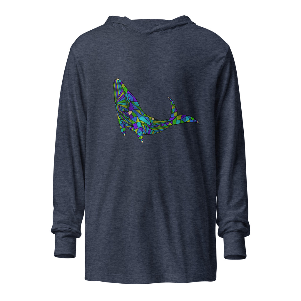 AstroCetacean Hooded long-sleeve tee