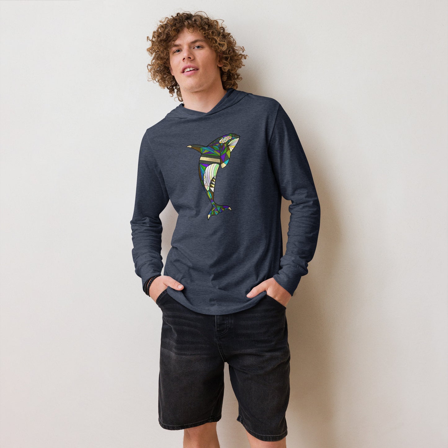 The Cosmic Orca Hooded long-sleeve tee