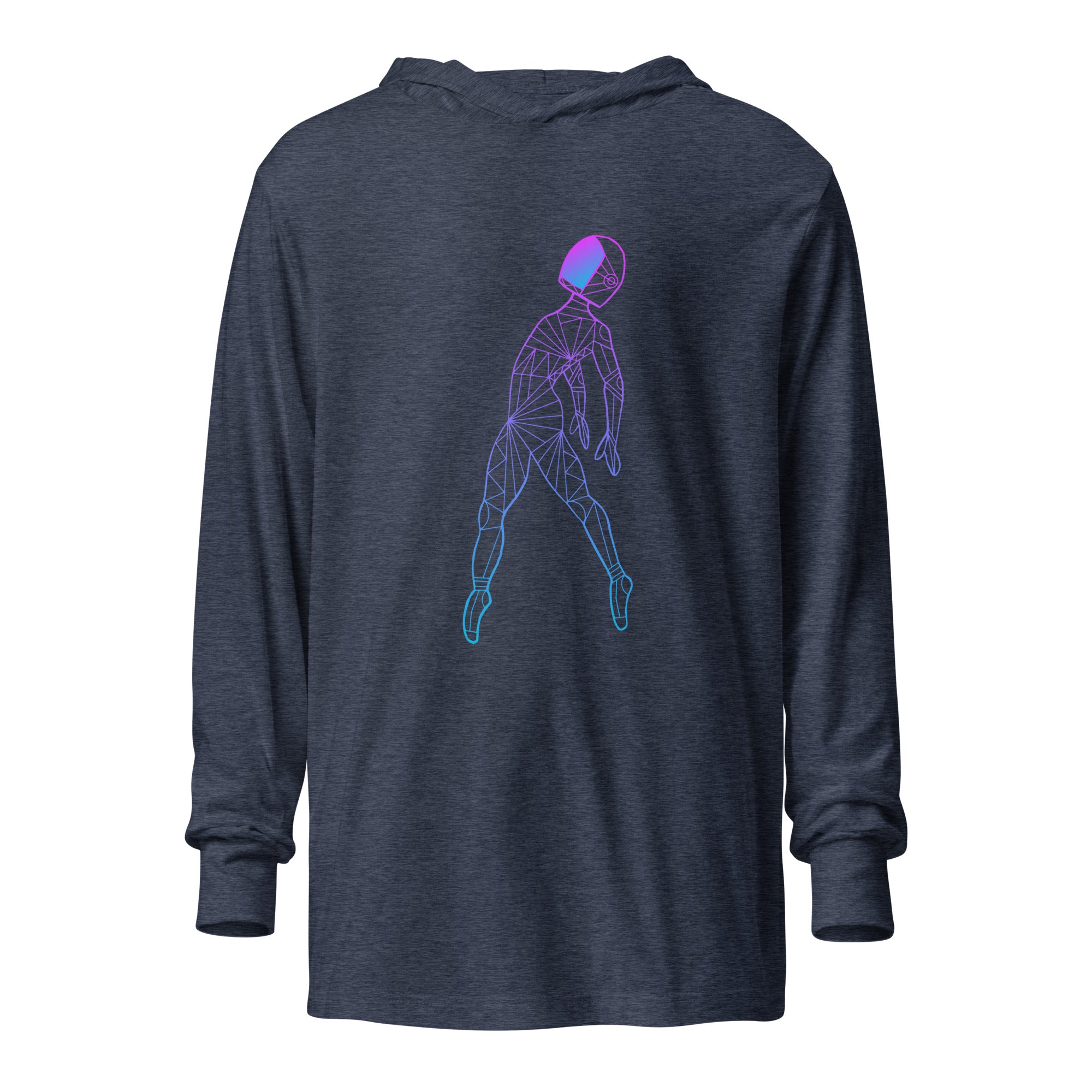 Afroboticus Cobalt Hooded long-sleeve tee