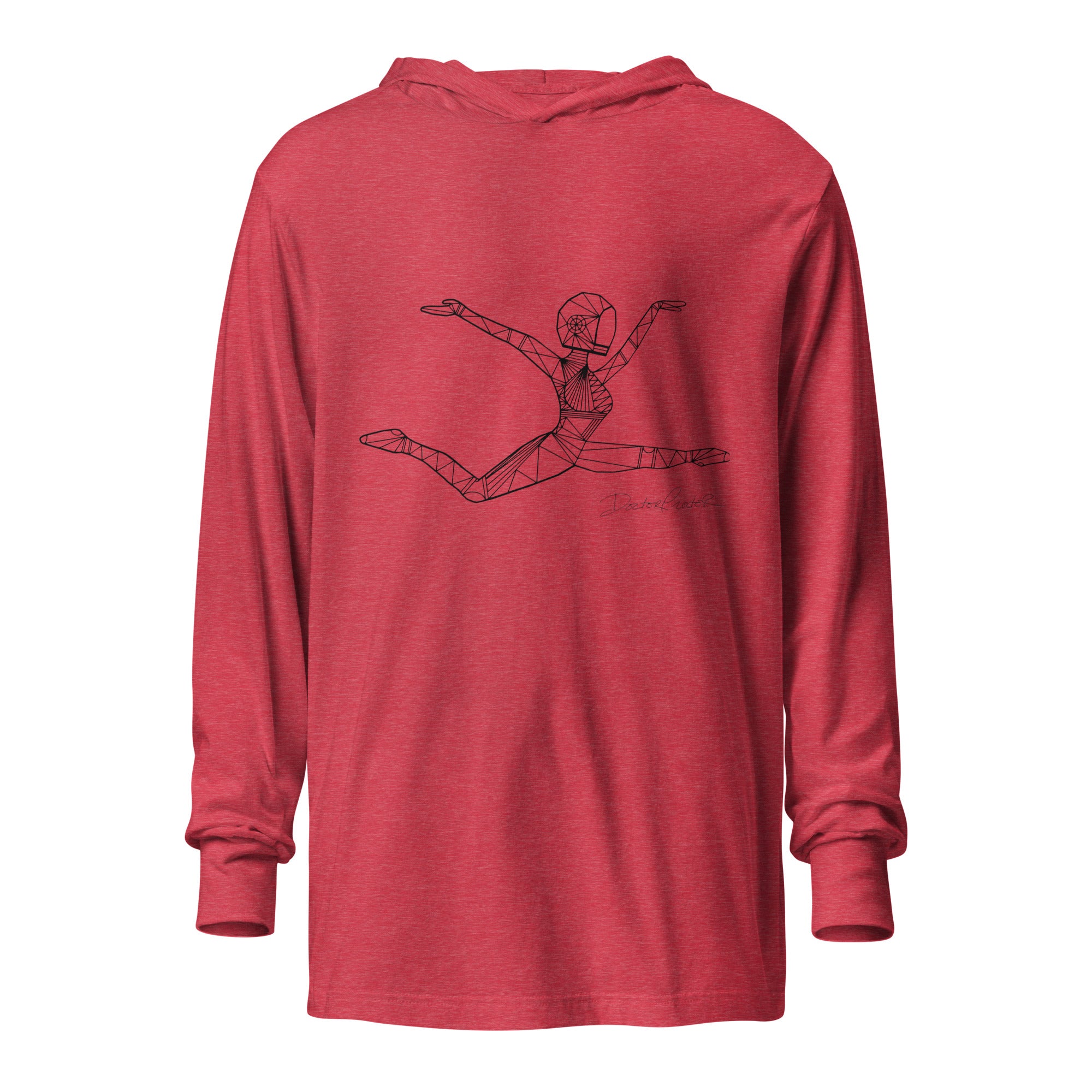 Afrobotica Ciseaux Hooded long-sleeve tee