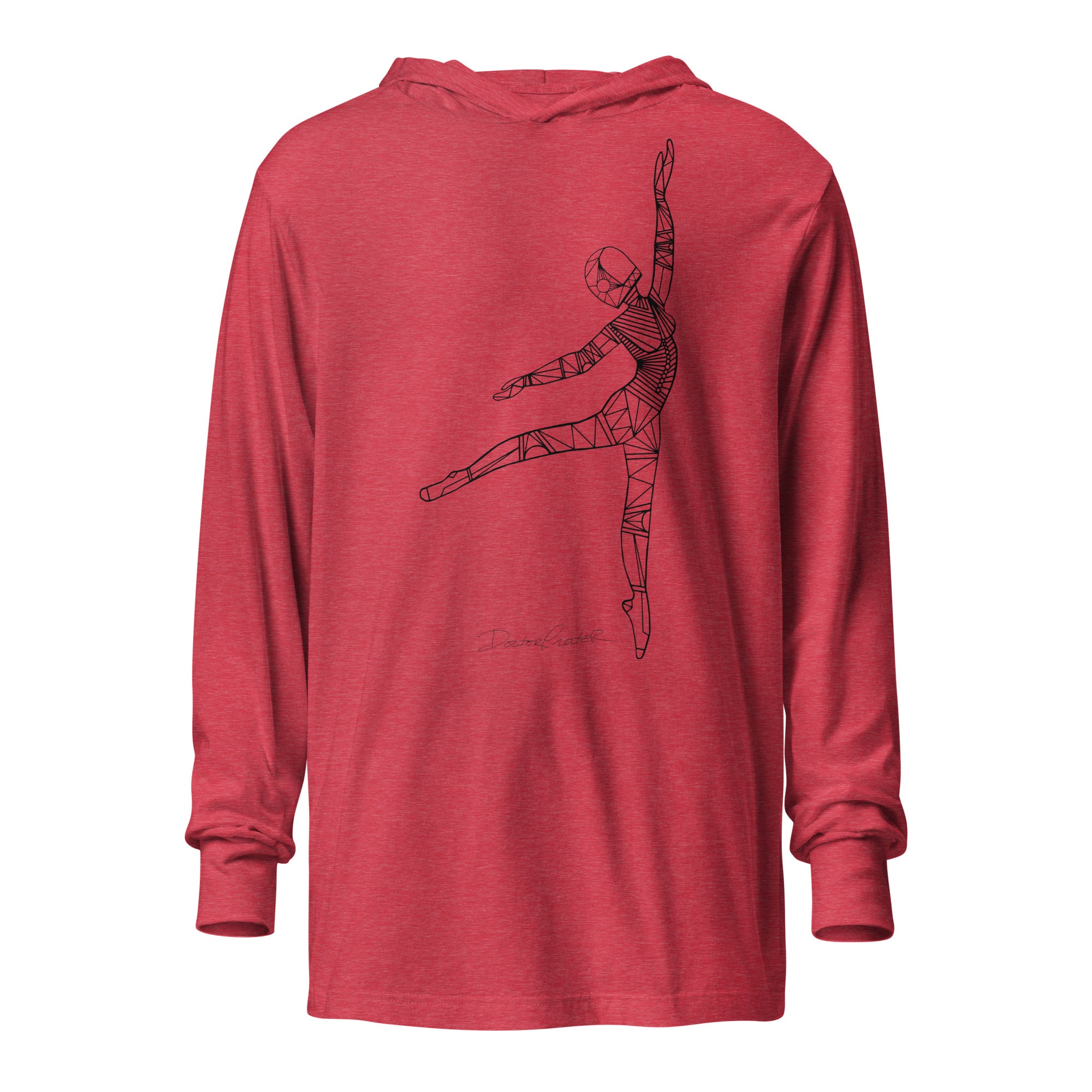 Afrobotica Pointe Hooded long-sleeve tee
