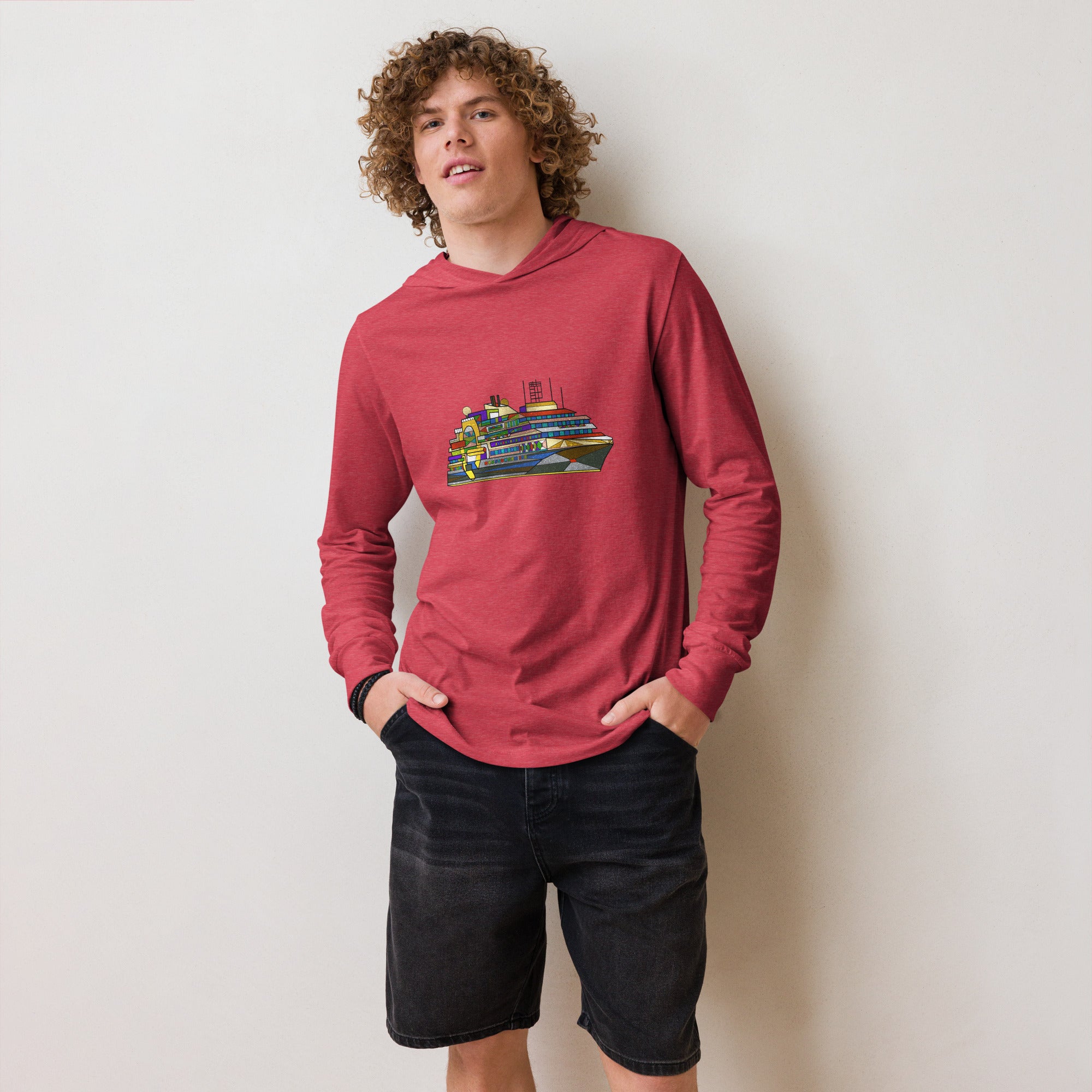 Ultramarine Hooded long-sleeve tee
