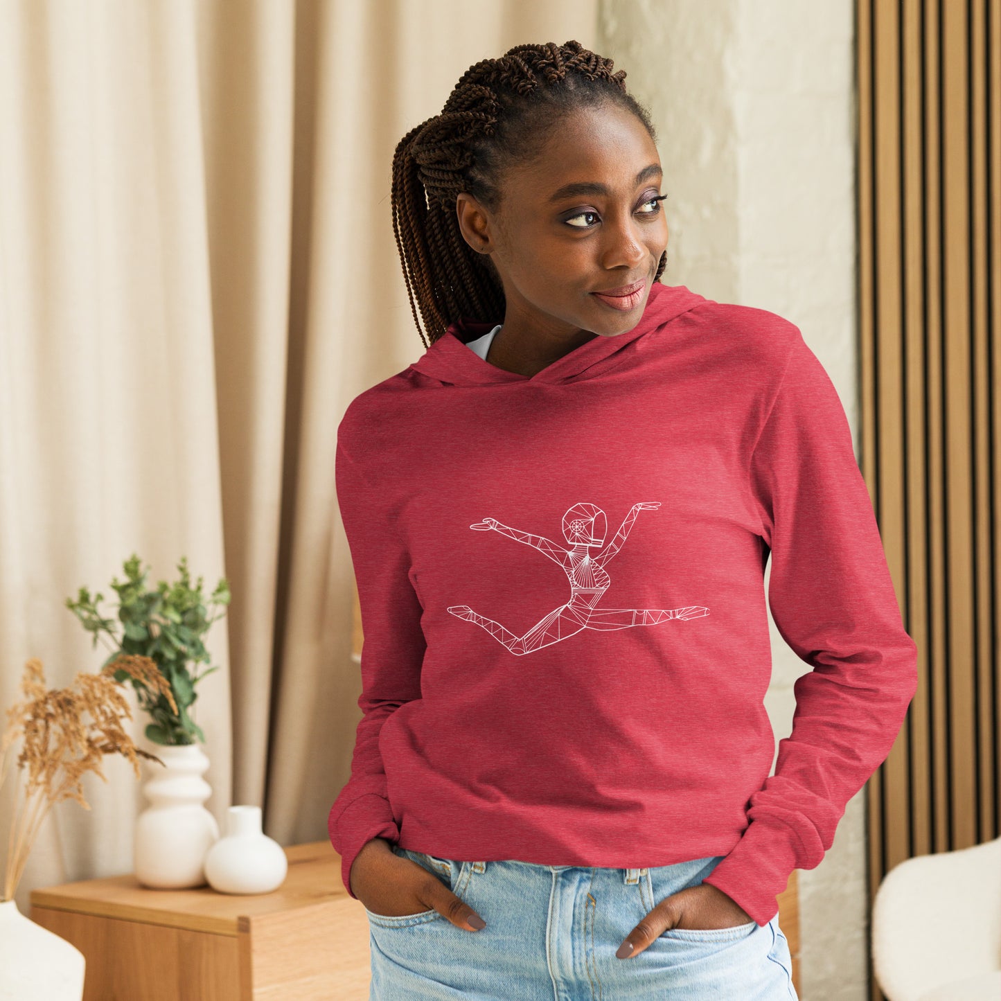 Afrobotica Ciseaux Hooded long-sleeve tee