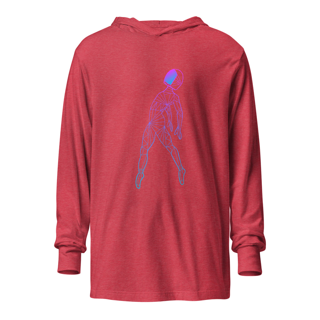 Afroboticus Cobalt Hooded long-sleeve tee