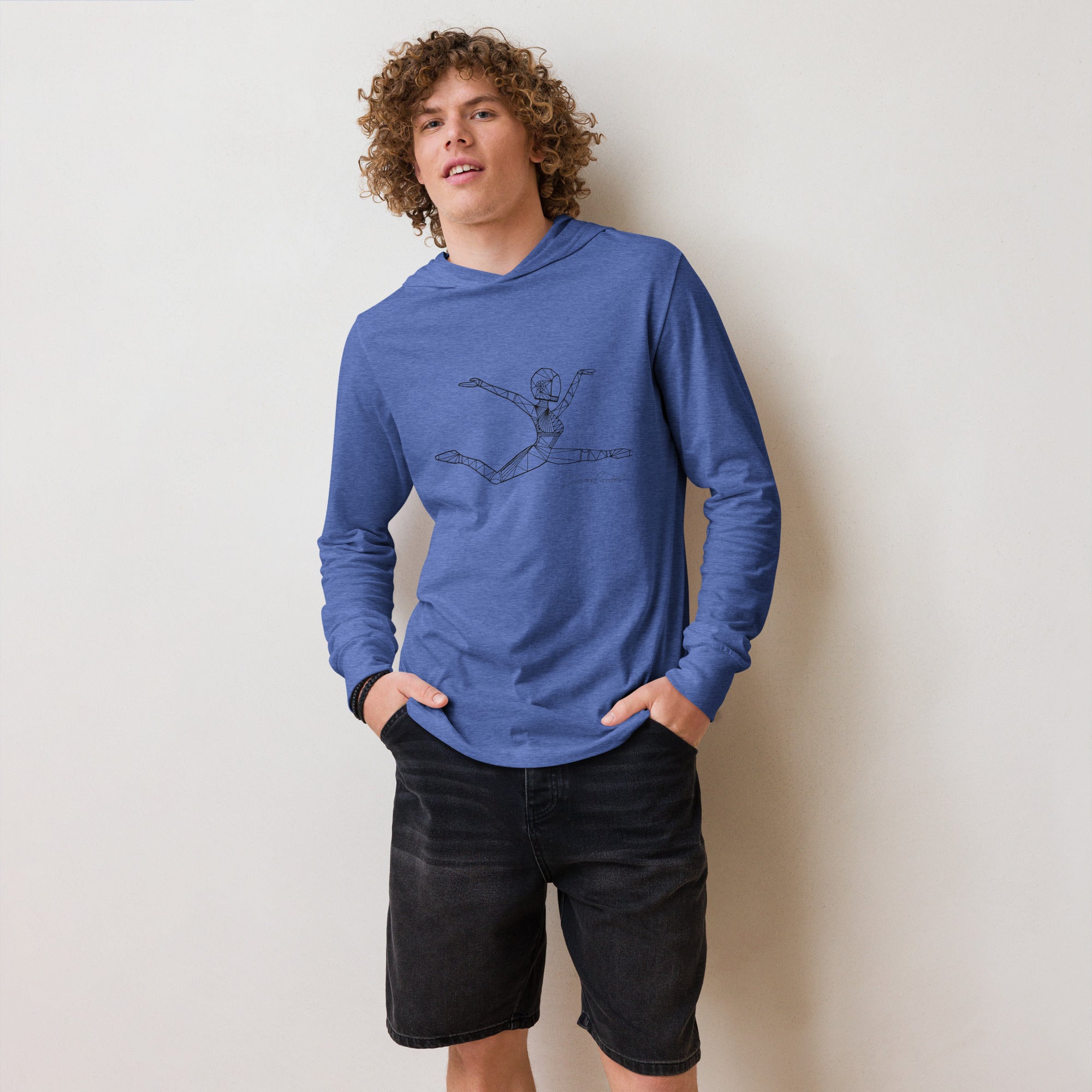 Afrobotica Ciseaux Hooded long-sleeve tee