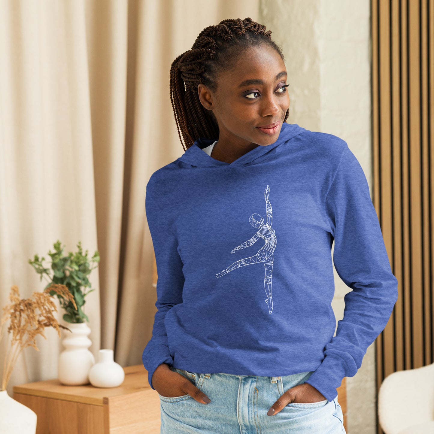 Afrobotica Pointe Hooded long-sleeve tee