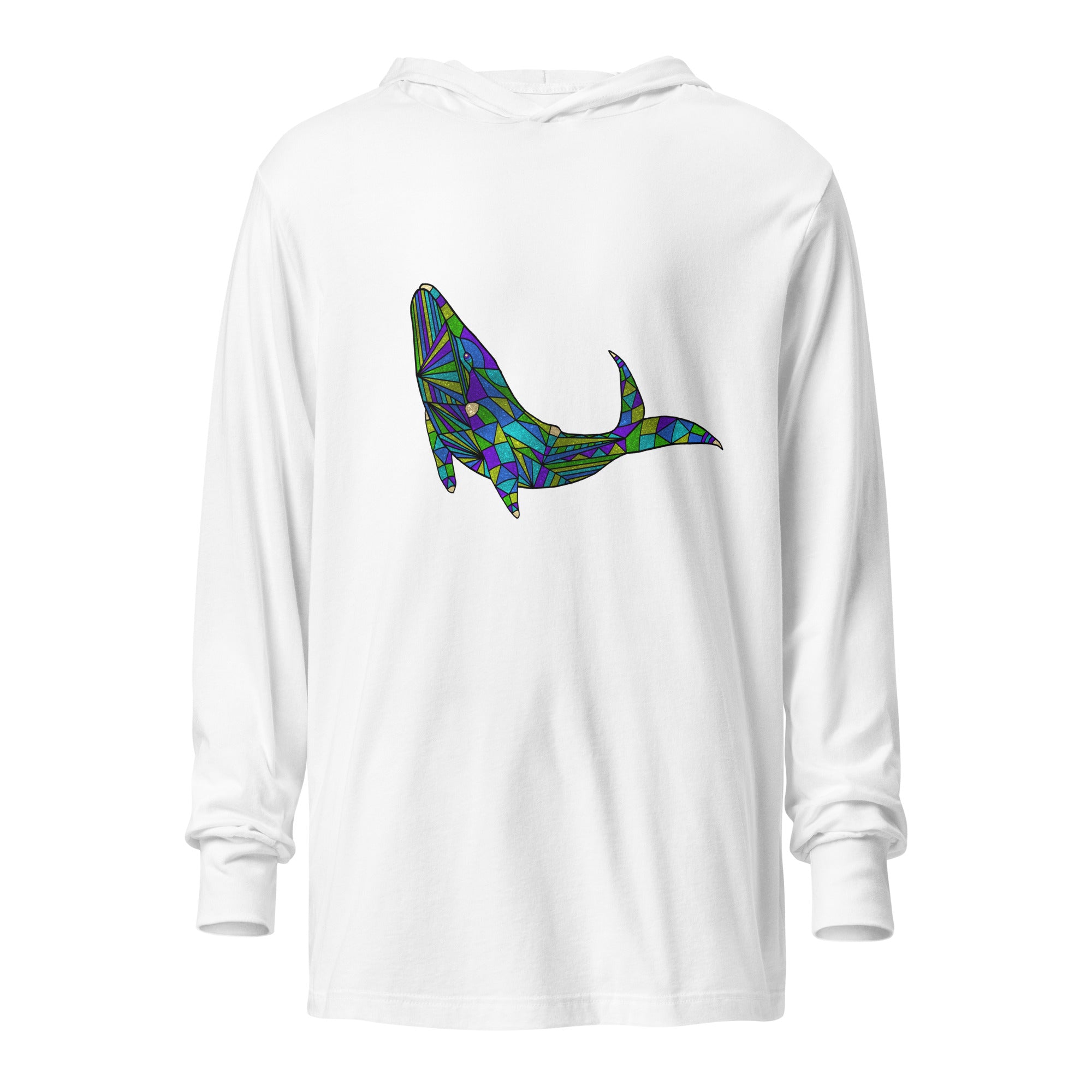 AstroCetacean Hooded long-sleeve tee