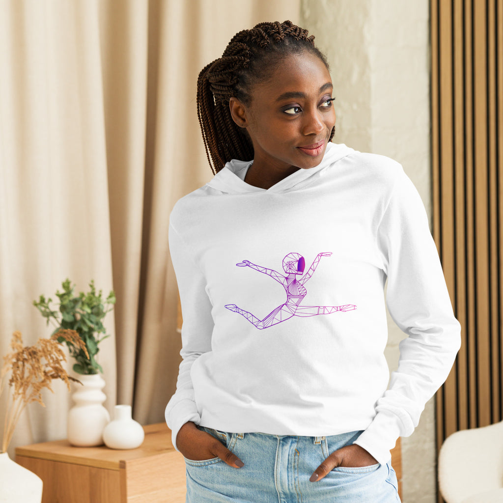 Afrobotica Ciseaux Hooded long-sleeve tee