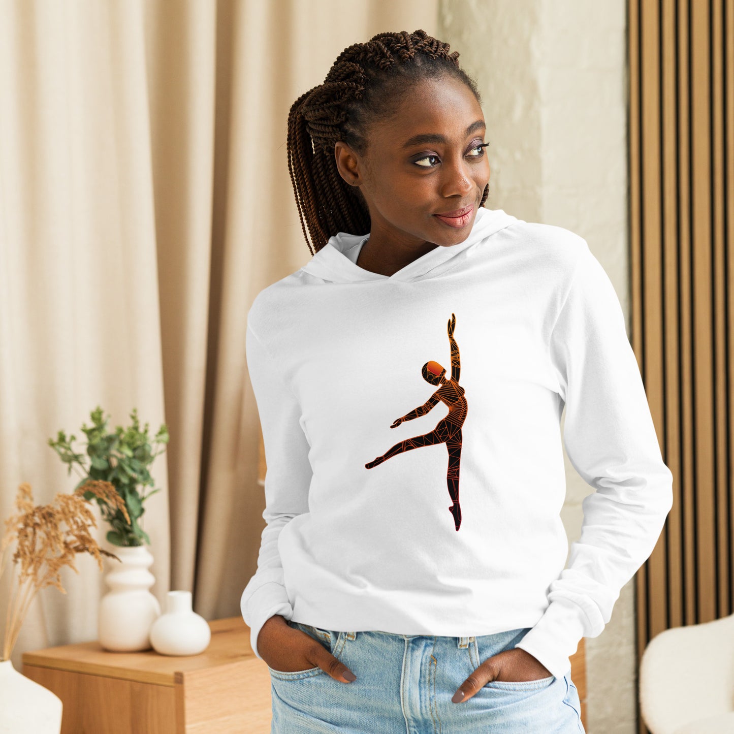 Afrobotica Pointe Constellation Hooded long-sleeve tee