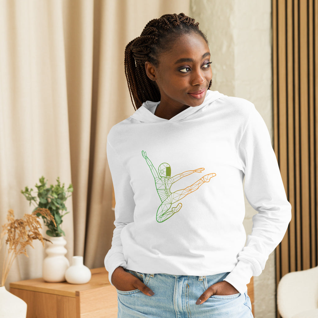 Afroboticus Emerald Hooded long-sleeve tee