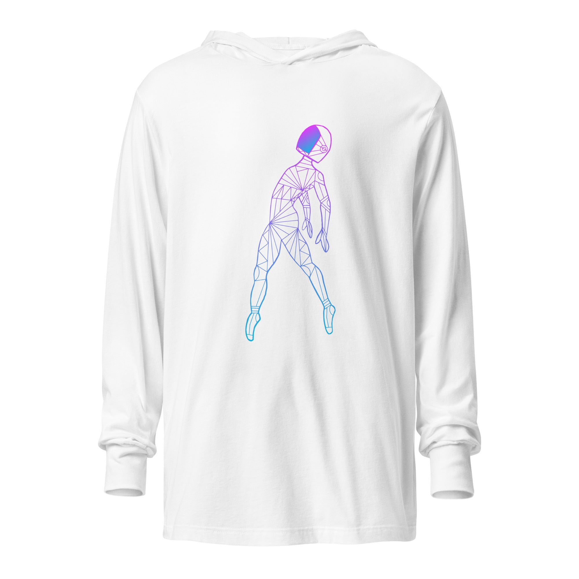 Afroboticus Cobalt Hooded long-sleeve tee