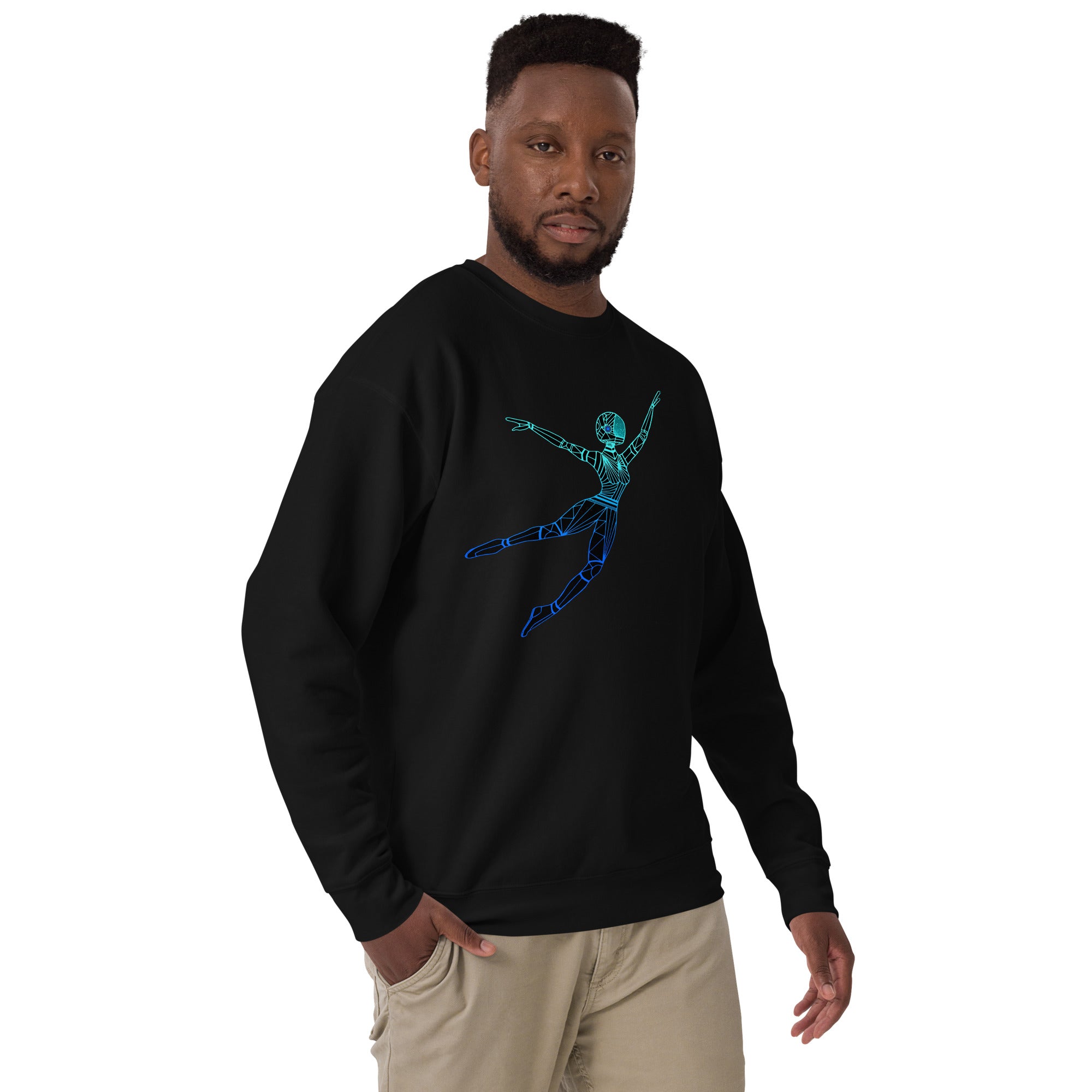 Afrobotica Leap Blue Unisex Premium Sweatshirt