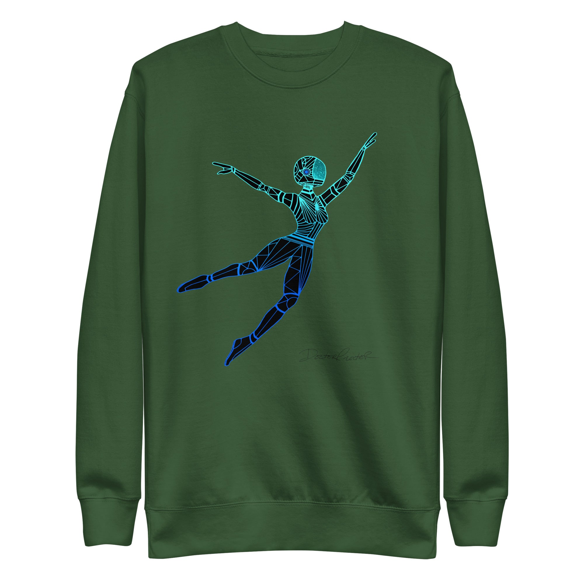 Afrobotica Leap Blue Unisex Premium Sweatshirt